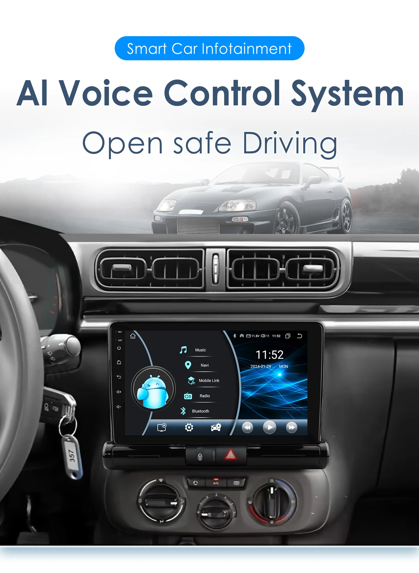 CarPlay y Android Auto en pantalla