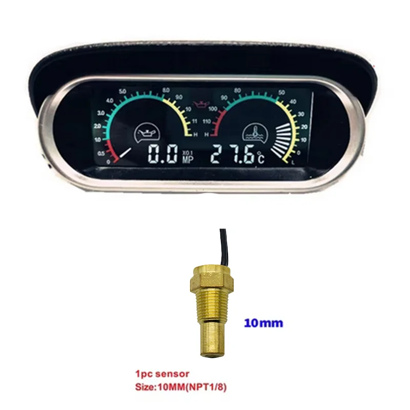 Medidor digital de temperatura del agua 12/24 V con sensor y adaptador - imagen 2