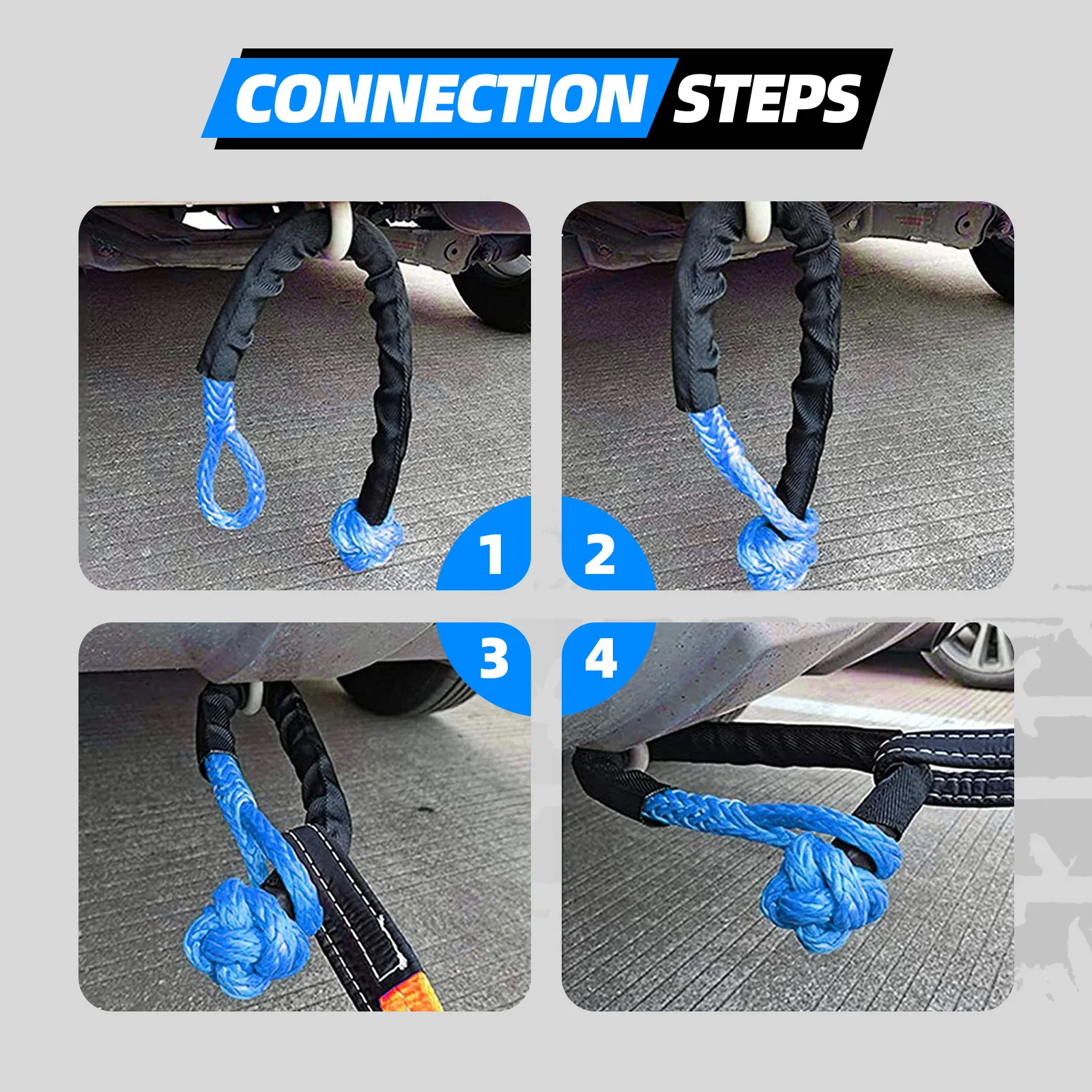 Correa de remolque con funda protectora para Jeep SUV todoterreno - imagen 3
