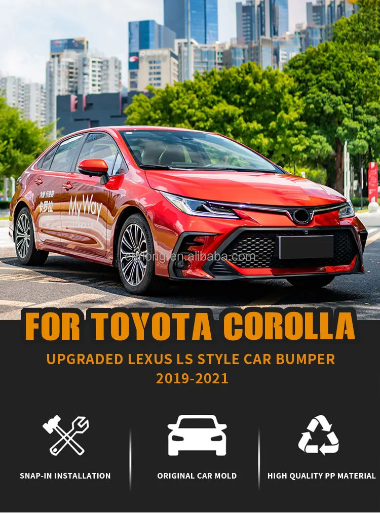 Parachoques estilo Lexus para Toyota Corolla 2019-2021