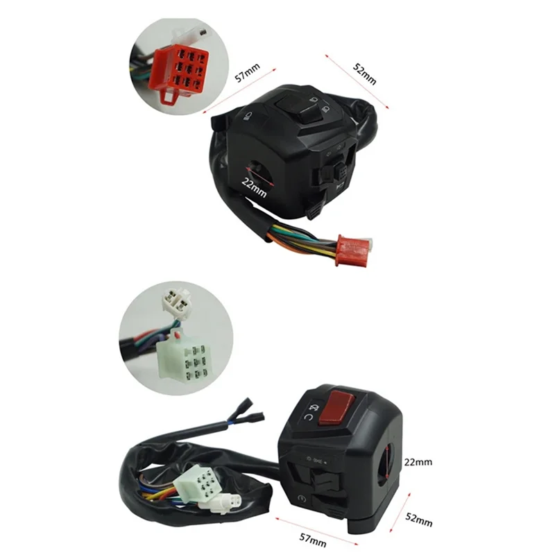 Piña de interruptores universal LED 12 V para Pulsar NS200, 22 mm - imagen 4