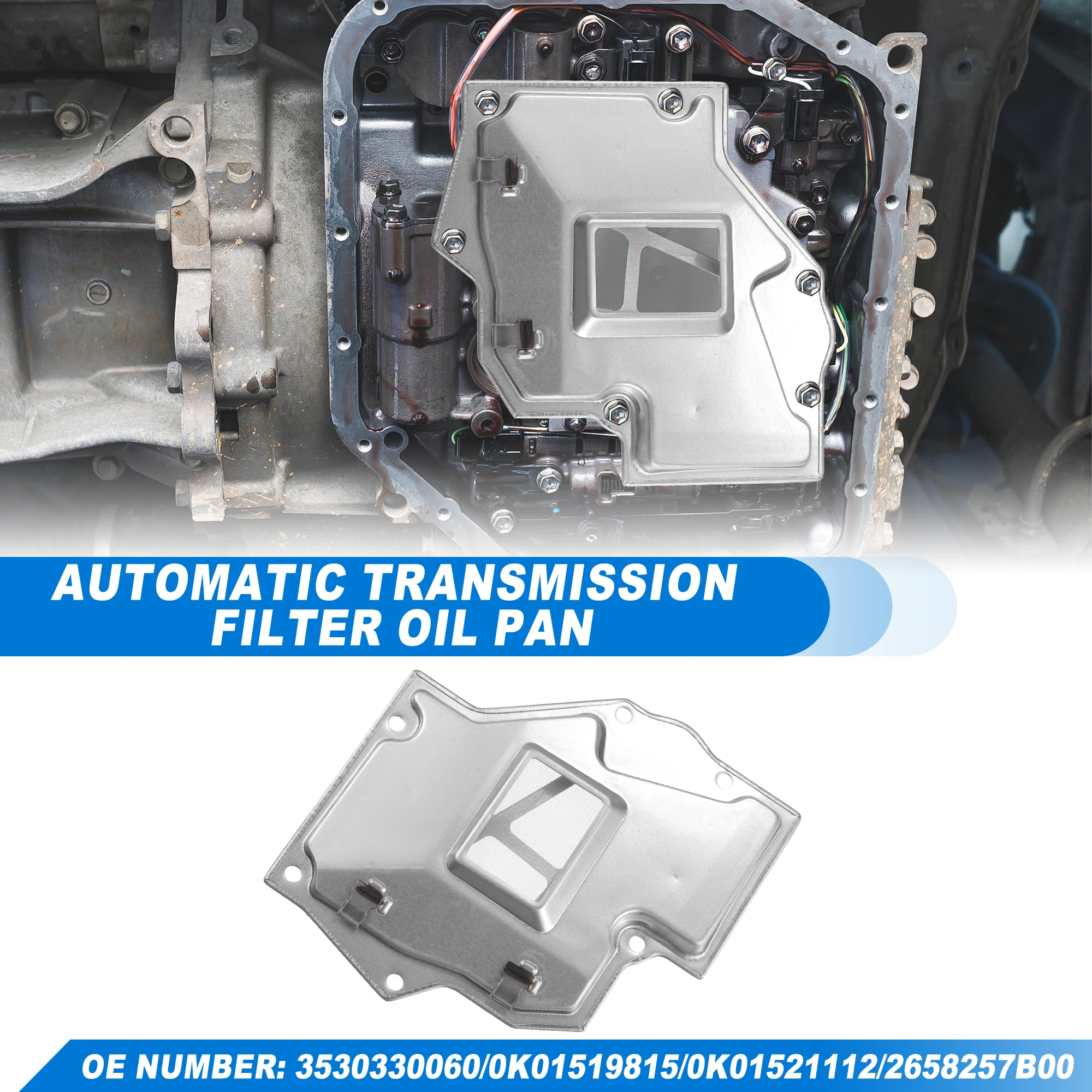 UXCELL A43DE A46DE Filtro de transmisión automática Cárter de aceite apto para Chevrolet Tracker 1999-2004 No. 3530330060 /0K 01519815 - imagen 2