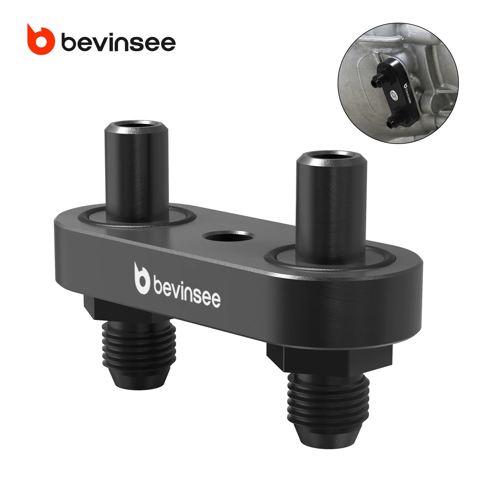 Adaptador BEVINSEE 6AN enfriador aceite transmisión 6L80E 6L90E 8L90E