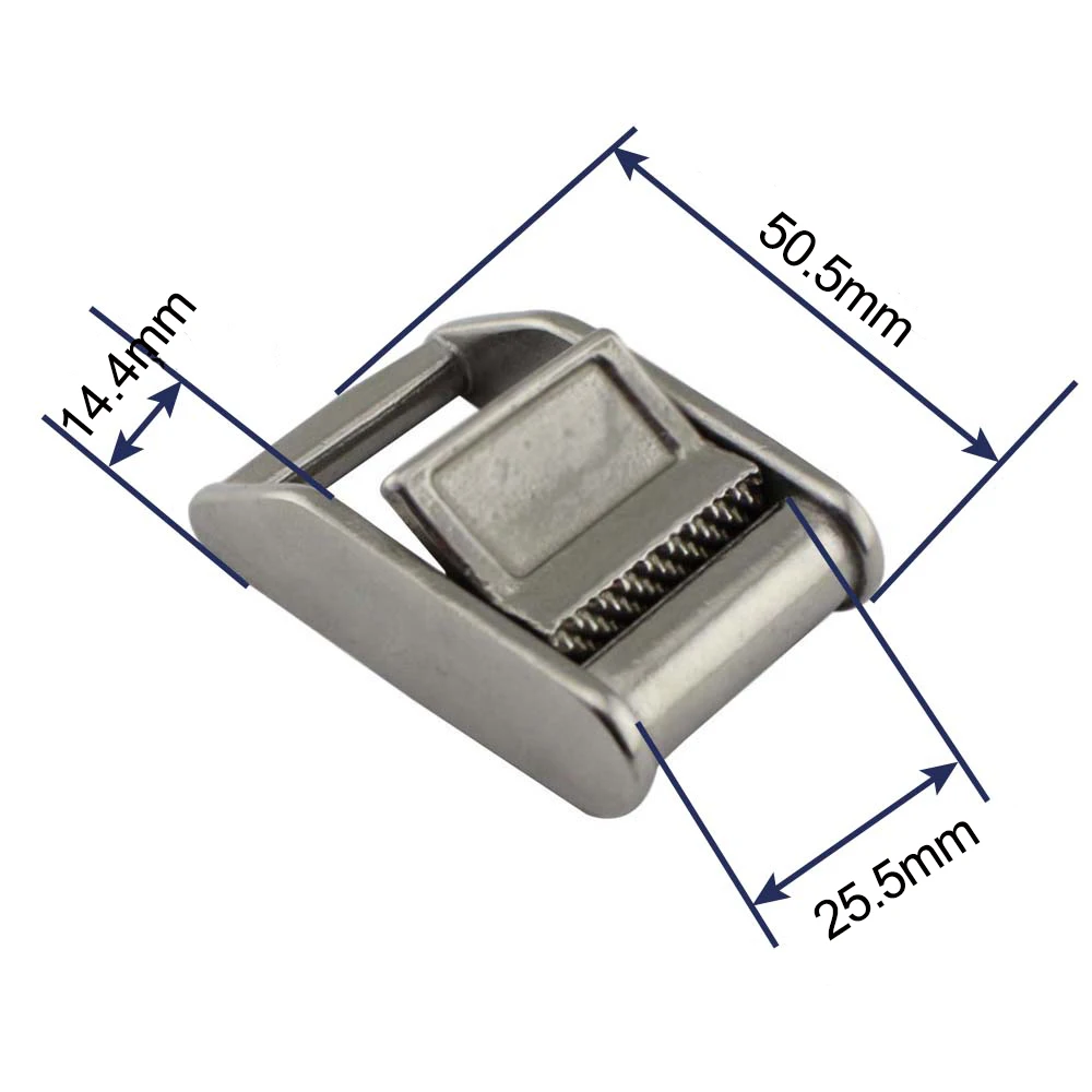 Hebilla de leva con correa de amarre de 25 mm – acero inoxidable - imagen 4