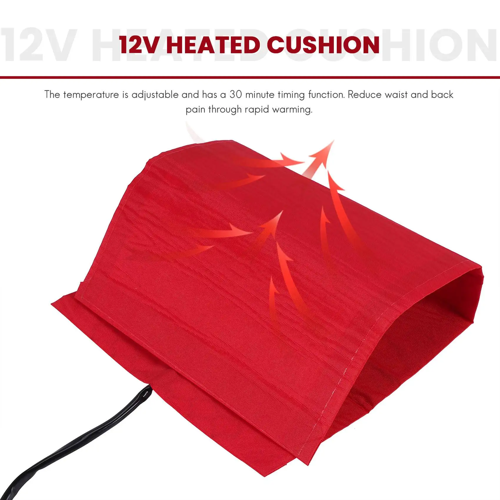 AB56-25W 12V Universal motocicleta ATV asiento cojín calefactable almohadilla impermeable almohadilla calefactora estera calentador de invierno - imagen 4