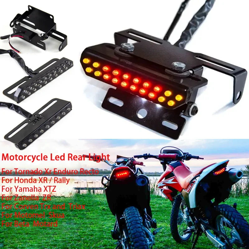 Conectores y montaje de luz trasera para moto