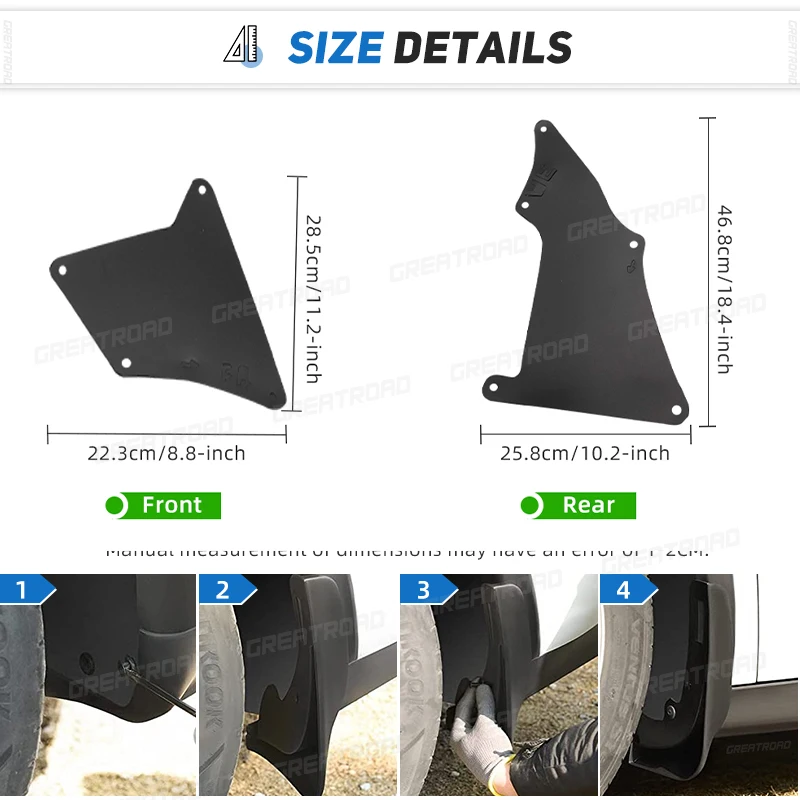 Protector de salpicaduras Toyota Land Cruiser Prado 2003-2020 - imagen 3