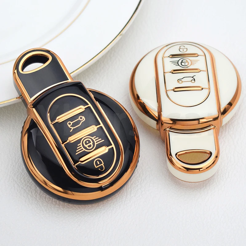 Detalle del ajuste y los botones de la funda para llave MINI
