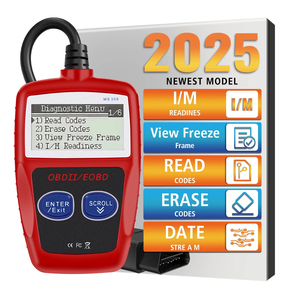 Lector de código OBD2, versión Universal, accesorios para automóviles, escáner OBD 2, pantalla Digital de 16 pines, herramientas de diagnóstico de coche, código de falla transparente