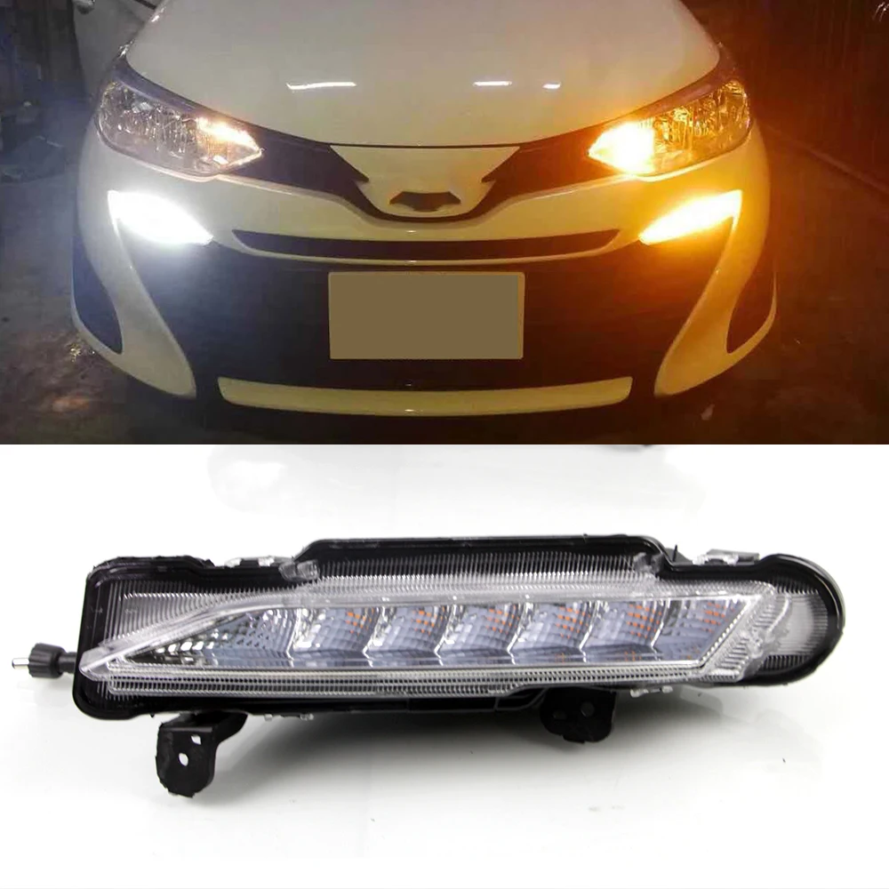 Luz antiniebla LED con giro amarillo para Toyota Yaris 2017-2019 - imagen 3