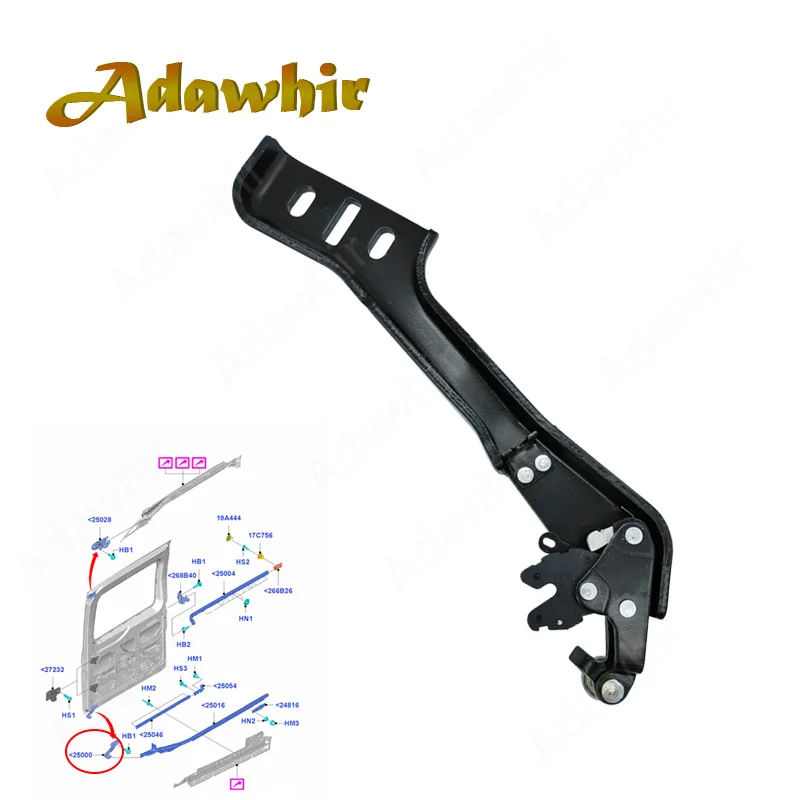 Bisagra inferior puerta corredera con rodillos – Ford Transit 2014-