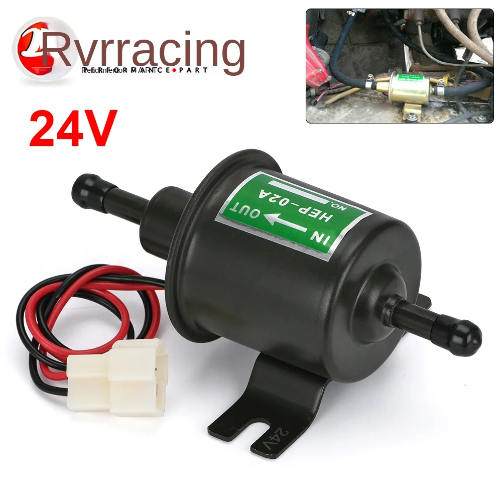 3 colores Universal 12V bomba de combustible eléctrica de baja presión perno de fijación de alambre Diesel HEP-02A de gasolina para el carburador de la motocicleta ATV