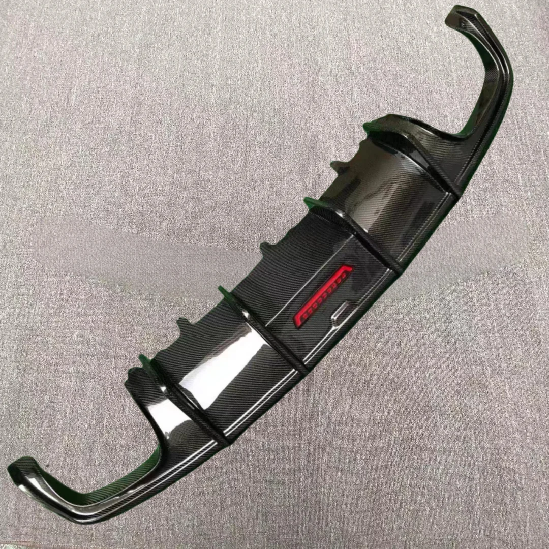 Difusor de labio de parachoques trasero para Audi A7 S7 C7.5 2016 2017 2018, alerón divisores traseros con accesorios de luz Led, Kit de carrocería - imagen 5