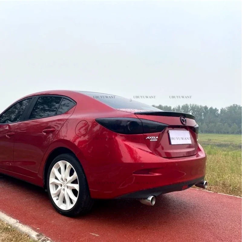 Alerón trasero de plástico ABS para maletero, accesorios para coche aptos para Mazda 3 Axela Sedan 4 puertas 2014 2015 2016 2017 - imagen 2