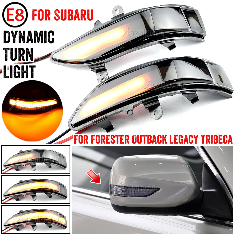 Espejo retrovisor dinámico con intermitente LED para Subaru 2008-2011 - imagen 2