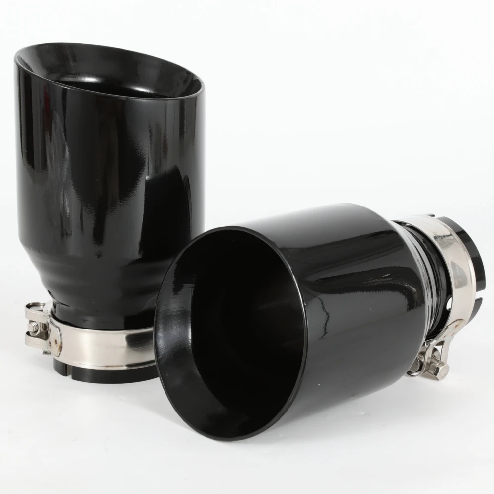 Punta escape universal acero inoxidable negro – Mazda BMW Benz Audi VW - imagen 5