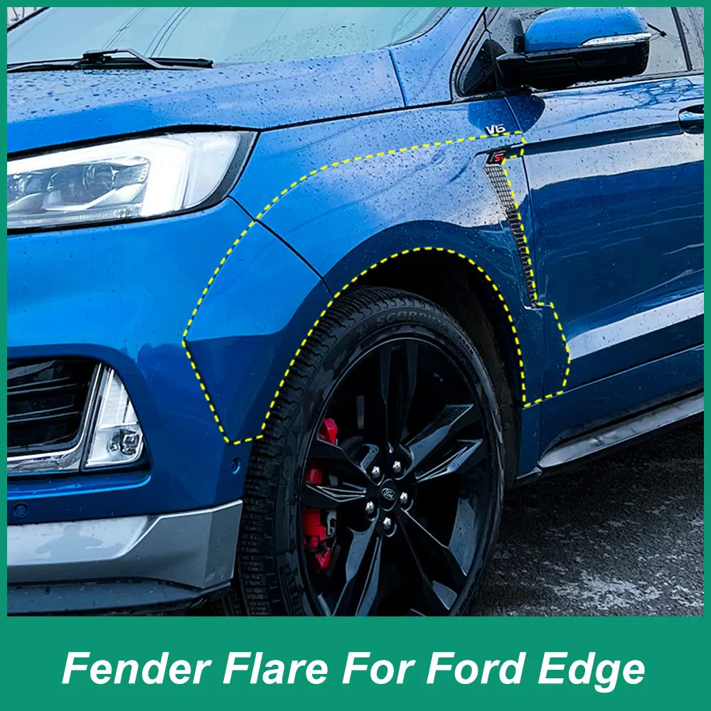Aletines de guardabarros negros para Ford Edge SUV 2015-2021