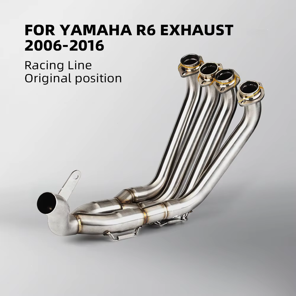 Colector de escape con tubo de enlace para Yamaha YZF-R6 2006-2016