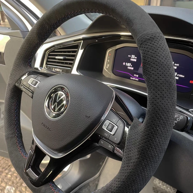 Protector volante de gamuza personalizado VW Golf 7 Mk7 Polo Passat B8 - imagen 2