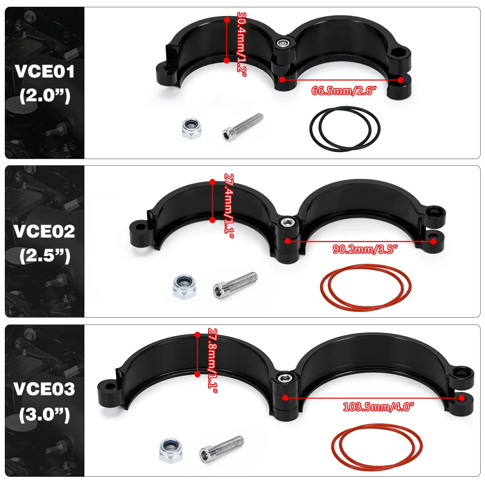 Abrazadera V-band de escape anodizada para tubo admisión turbo - imagen 3