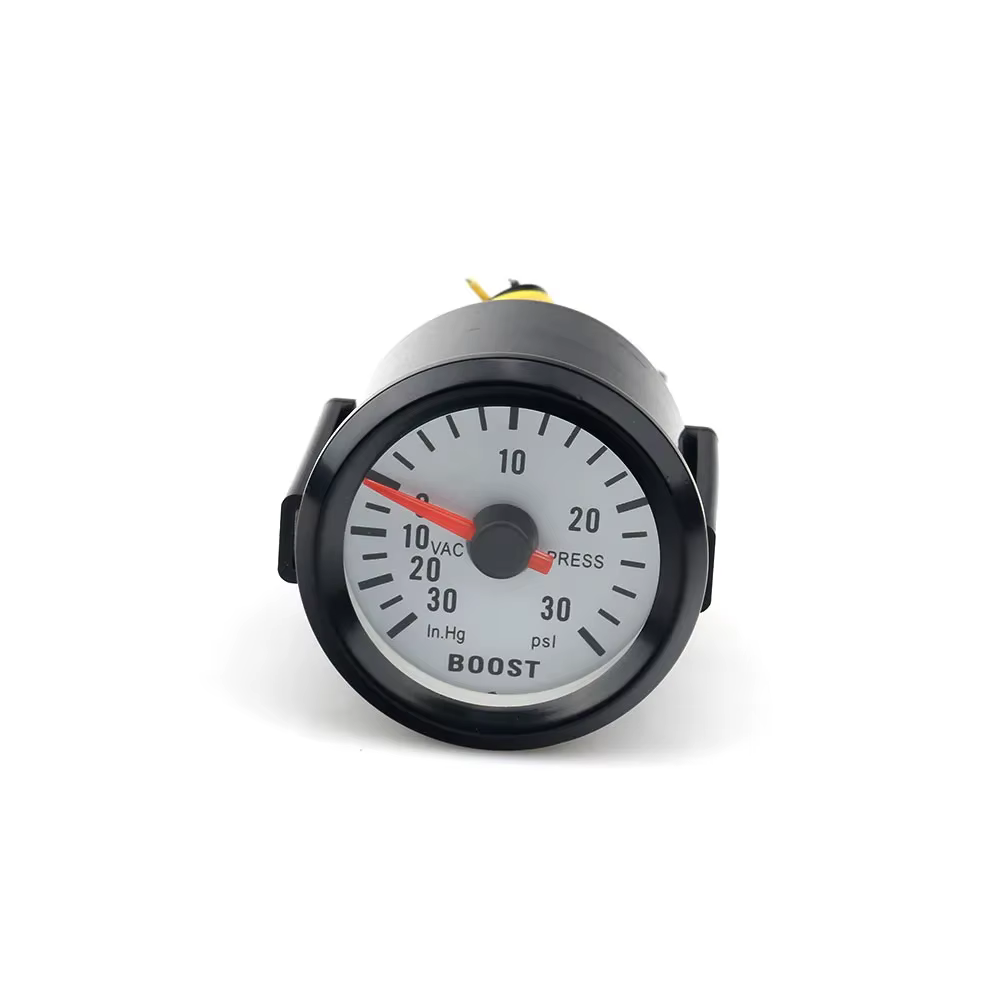 Manómetro de turbo 52 mm con LED azul, 1–2 bar y -30 a 30 psi - imagen 3