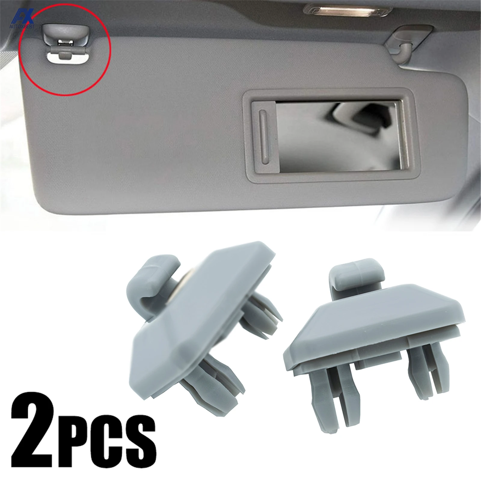Clip parasol interior Audi para A1-A7, Q3/Q5, S4/S5 gris 8E/8U