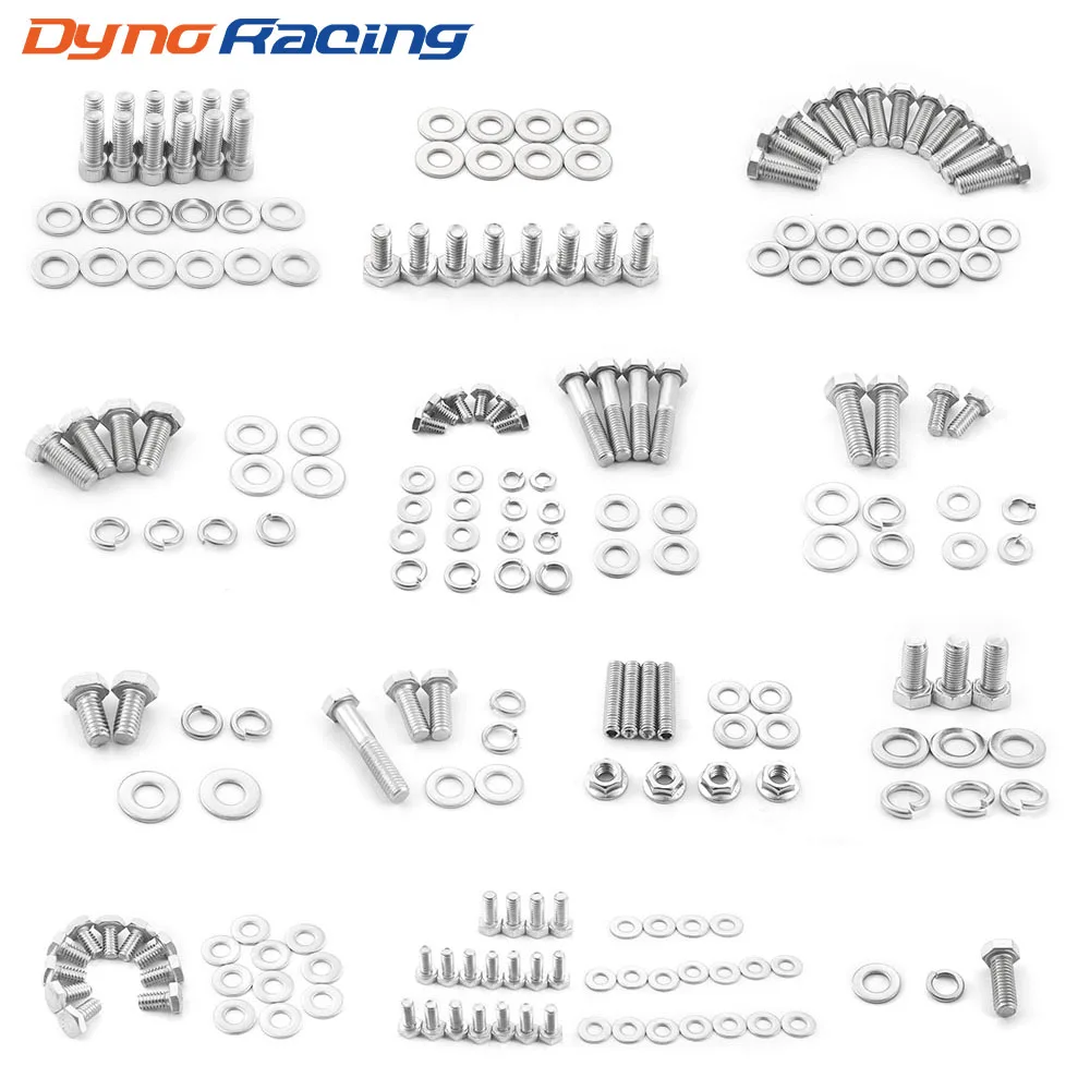 Kit de tornillería para motor Chevrolet SBC en acero inoxidable