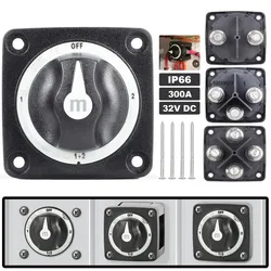 Desconectador de batería con selector 300 A para coche y camper