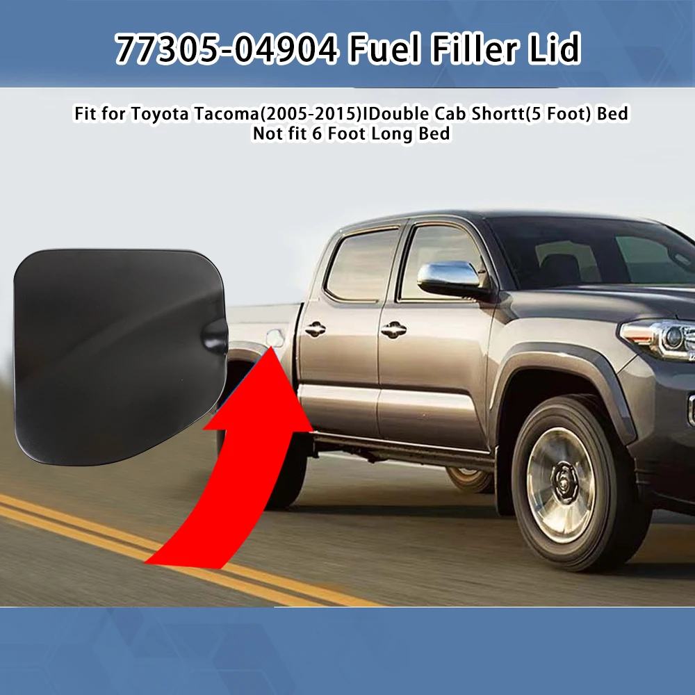 77305-04904 Tapa de combustible para Toyota Tacoma 05-15 Negro Cabina Doble - imagen 4