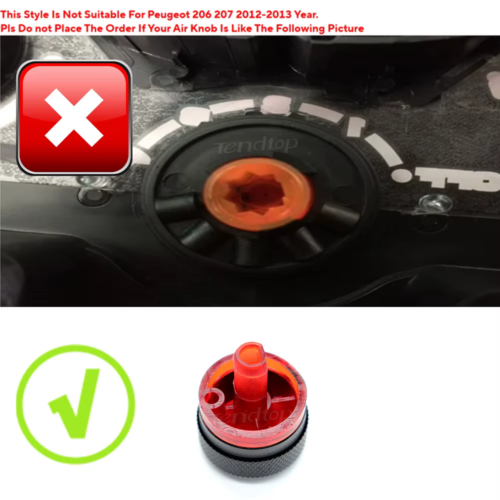 Kit de tres perillas de control de calefacción y aire acondicionado para Peugeot 206 y 207
