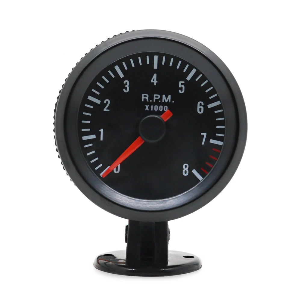 Tacómetro 52 mm 0-8000 rpm LED blanco para motores gasolina