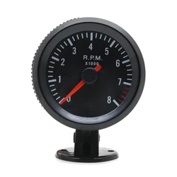 Tacómetro 52 mm 0-8000 rpm LED blanco para motores gasolina