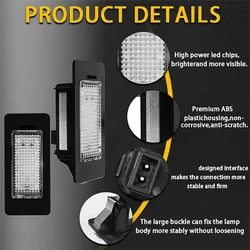 AB56-2PCS luz de matrícula de coche colorida intermitente y decodificación para A1 A4 B8 A5 S5 A6 S6 A7 Q5