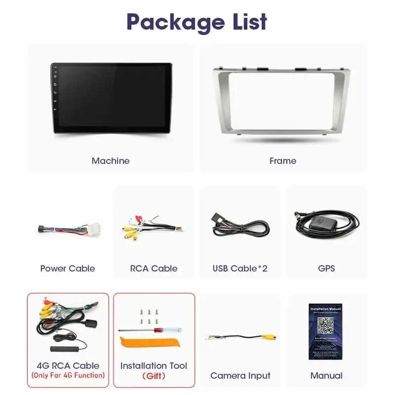 Radio 2 DIN Android 15 con CarPlay para Toyota Camry 2006-2011 - imagen 2