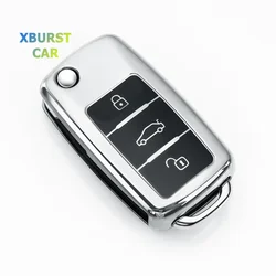 Funda llave TPU compatible con VW Golf, Passat, Tiguan y Skoda Octavia