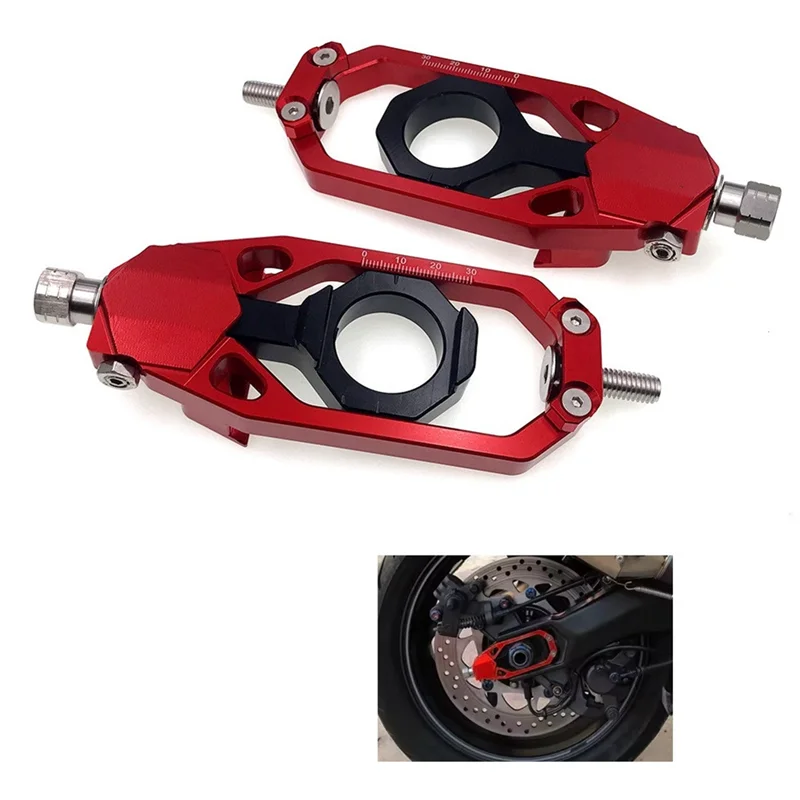 Reguladores de cadena trasera rojos para Yamaha TMAX 530/560 - imagen 3