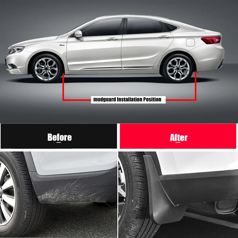 Guardabarros delantero y trasero Geely Emgrand GT 2015-2019 - imagen 4