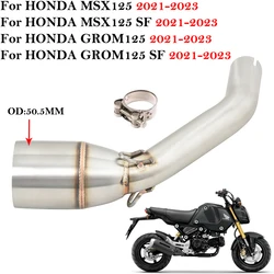 Escape deportivo fibra carbono Honda GROM125 MSX125 2021-2023