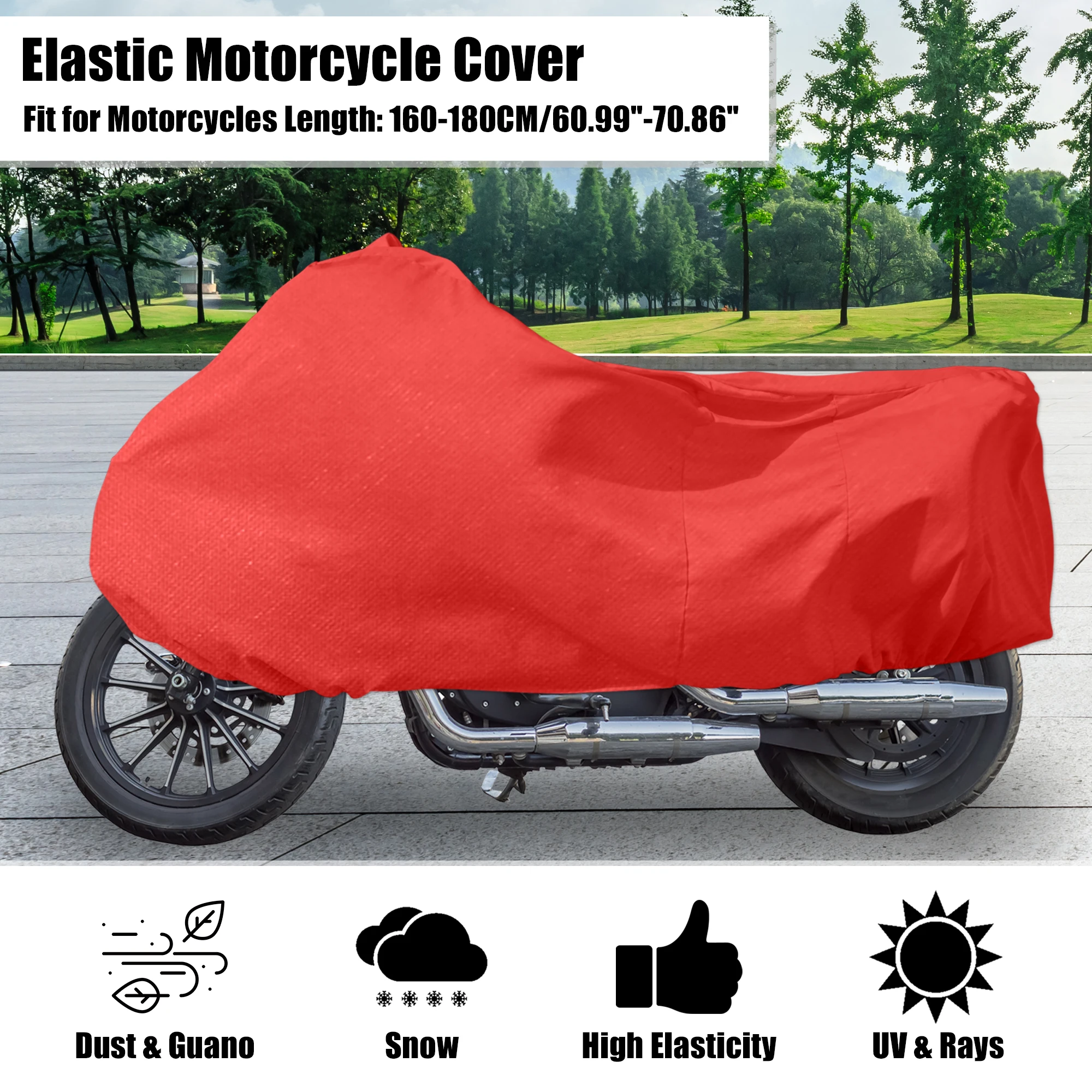 Cubierta elástica roja para motocicleta X Autohaux