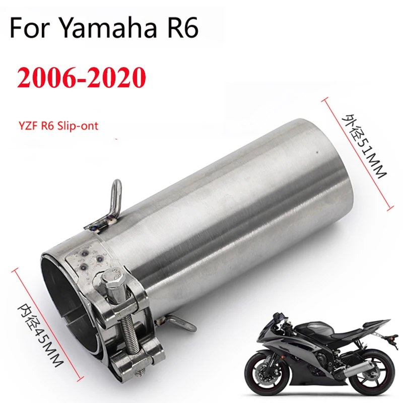 Silenciador escape Yamaha R6 YZF-R6 2006-2020 acero inoxidable