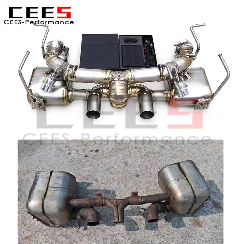 Ceees Cat-back con válvula para Ferrari 458 4.5L Italia/Spider