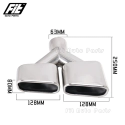 Terminal de escape doble Y 63mm – escape deportivo inoxidable
