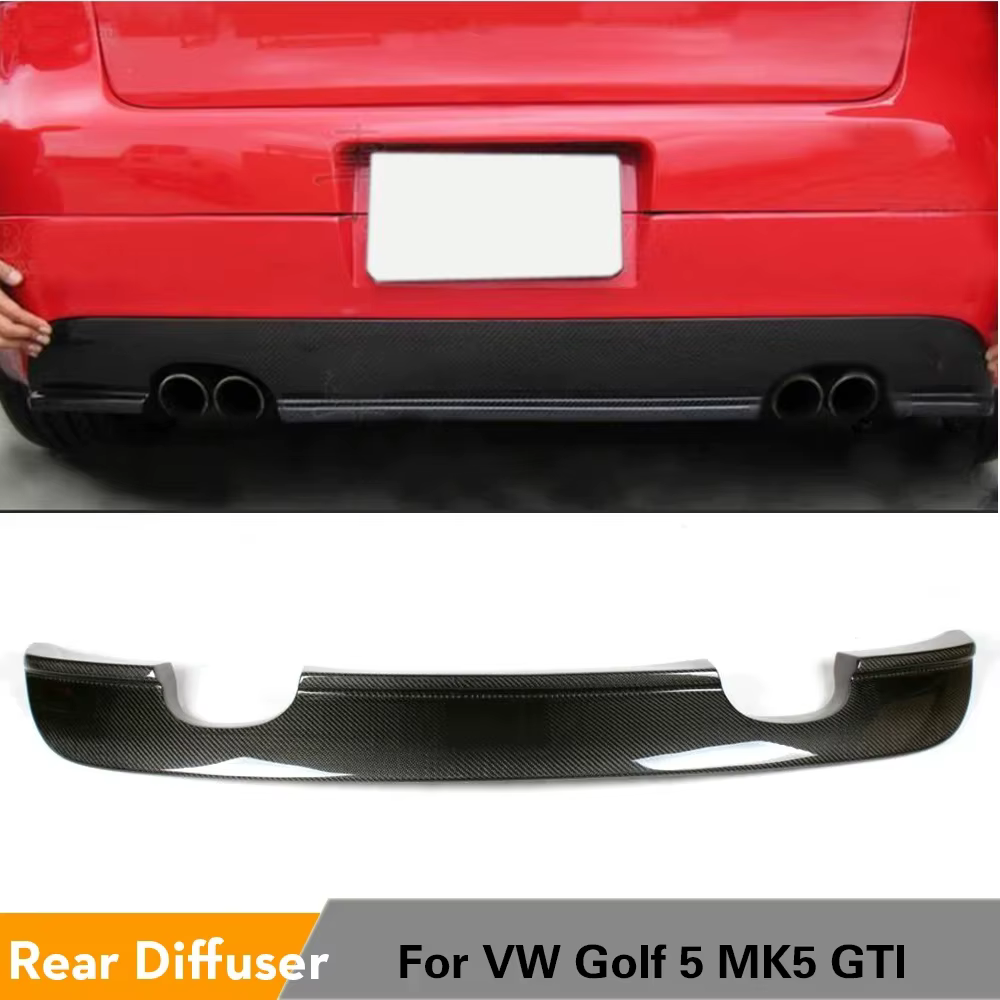 Difusor trasero fibra de carbono Golf 5 MK5 GTI 2005-2008 escape cuádruple