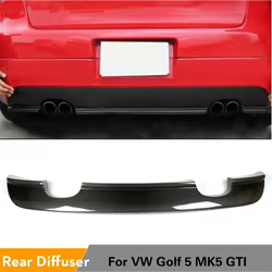 Difusor trasero fibra de carbono Golf 5 MK5 GTI 2005-2008 escape cuádruple