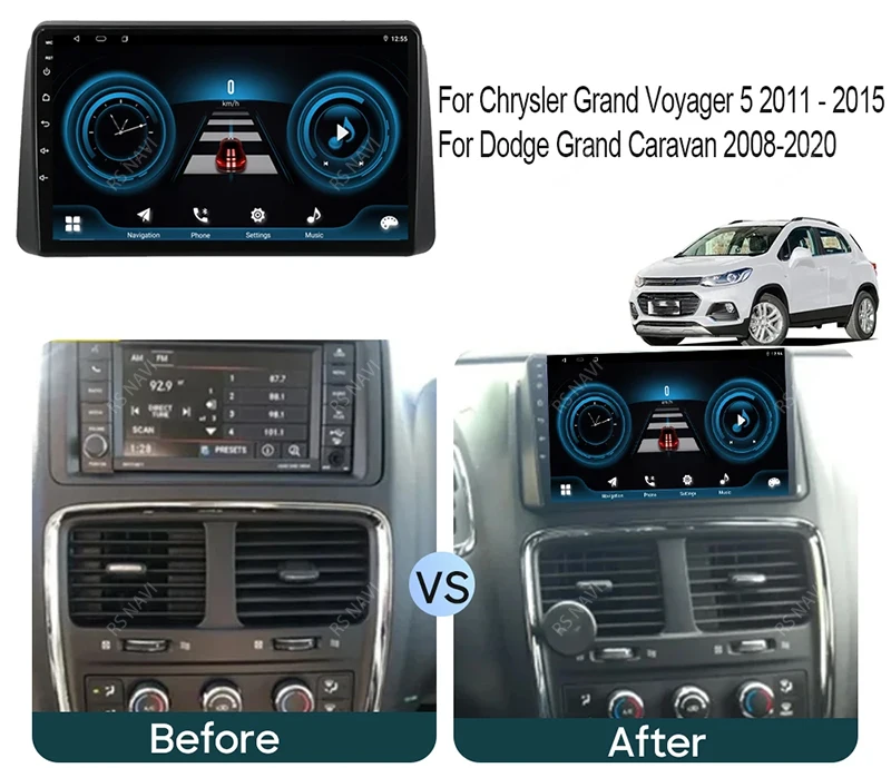 Autoradio RSNAVI para Dodge Caravan y Chrysler Grand Voyager