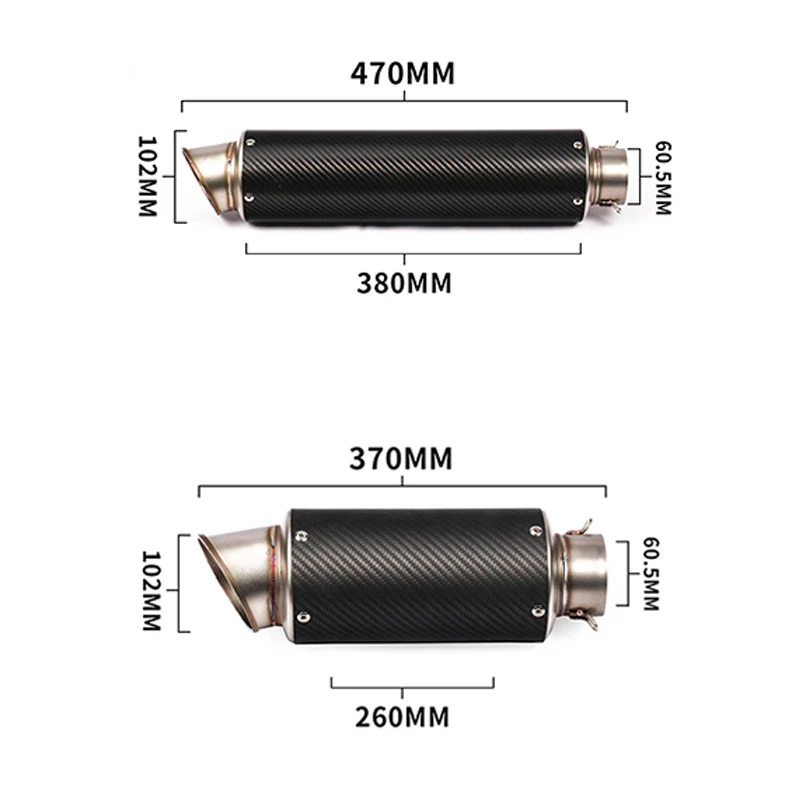 Silenciador de escape universal fibra de carbono para BMW S1000RR - imagen 2