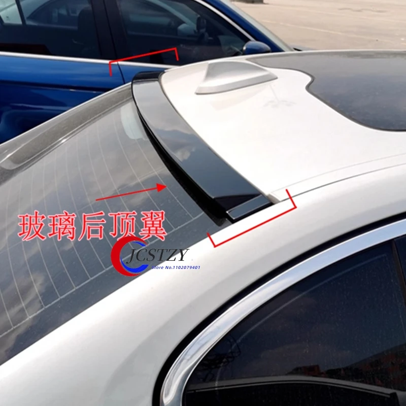 Para BMW F30 F35 F80 320 325 330 ventana trasera techo alerón de coche ala alta calidad ABS negro carbono accesorios de ajuste estilo - imagen 4