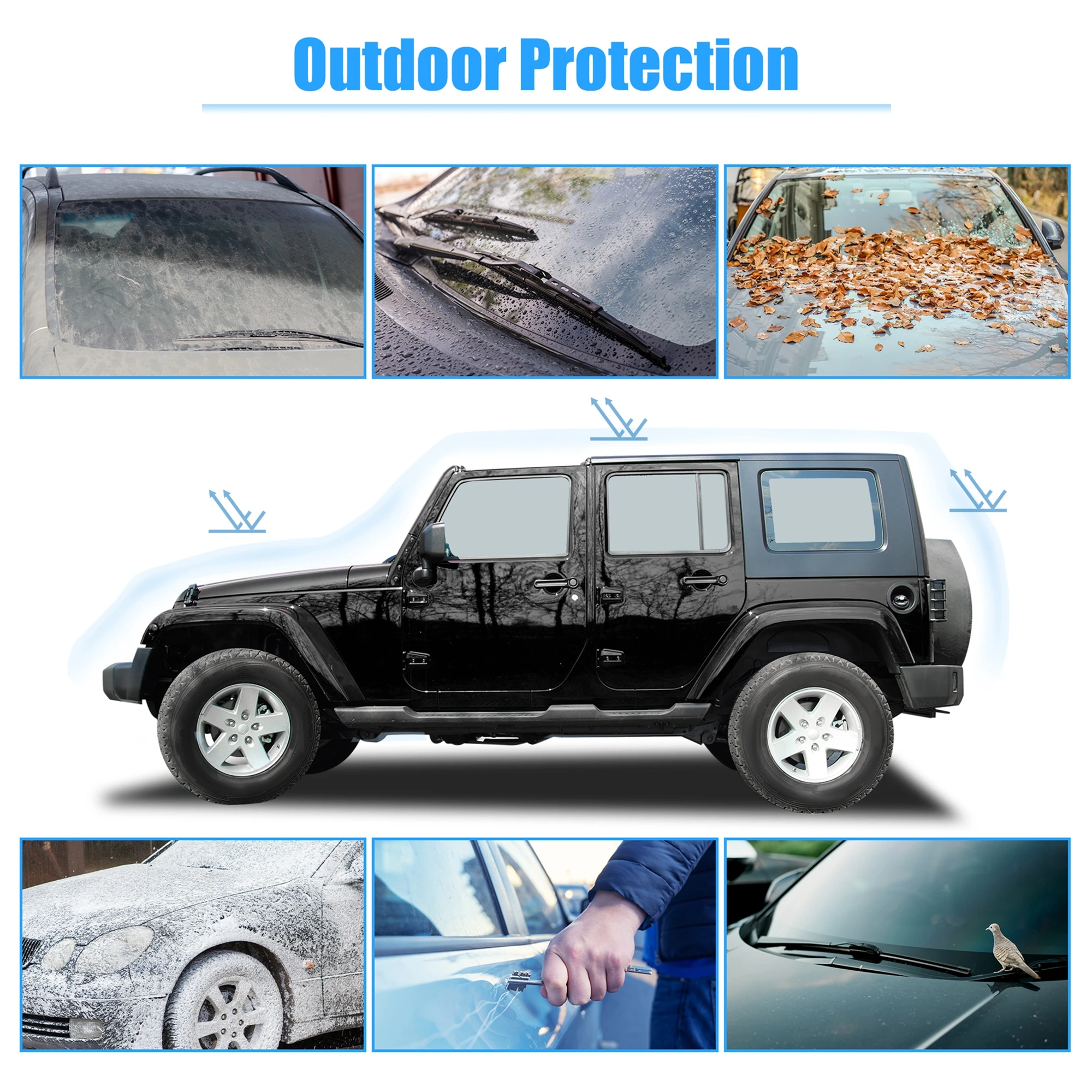 Autohaux funda impermeable para Jeep Wrangler JL 2/4 puertas 2018-2021 - imagen 2