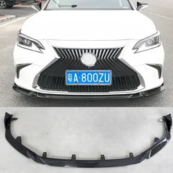 Para Lexus ES 2018 año parachoques delantero de coche kit de carrocería modificación de labio en alerón de parachoques barbilla negra brillante marca de agua de barbilla