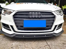 Labio parachoques frontal PP negro mate para Audi A3 S3 2017-2019